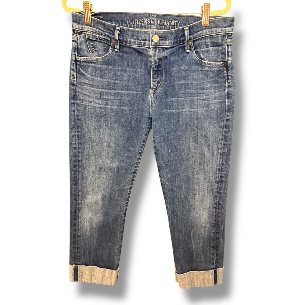 Citizens of Humanity Women's Blue Dani Cropped Straight Leg Pants. Size 30